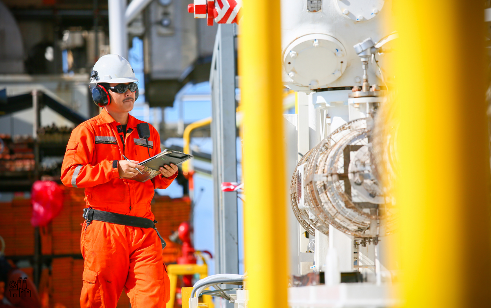 Process Design Engineer analyzing industrial plant design using process simulation software